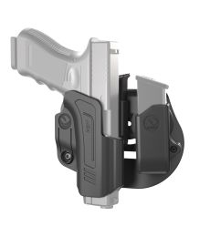 R-Series Compatible with Glock 22 Holster OWB Level II Retention - Paddle Holster with Magazine Pouch